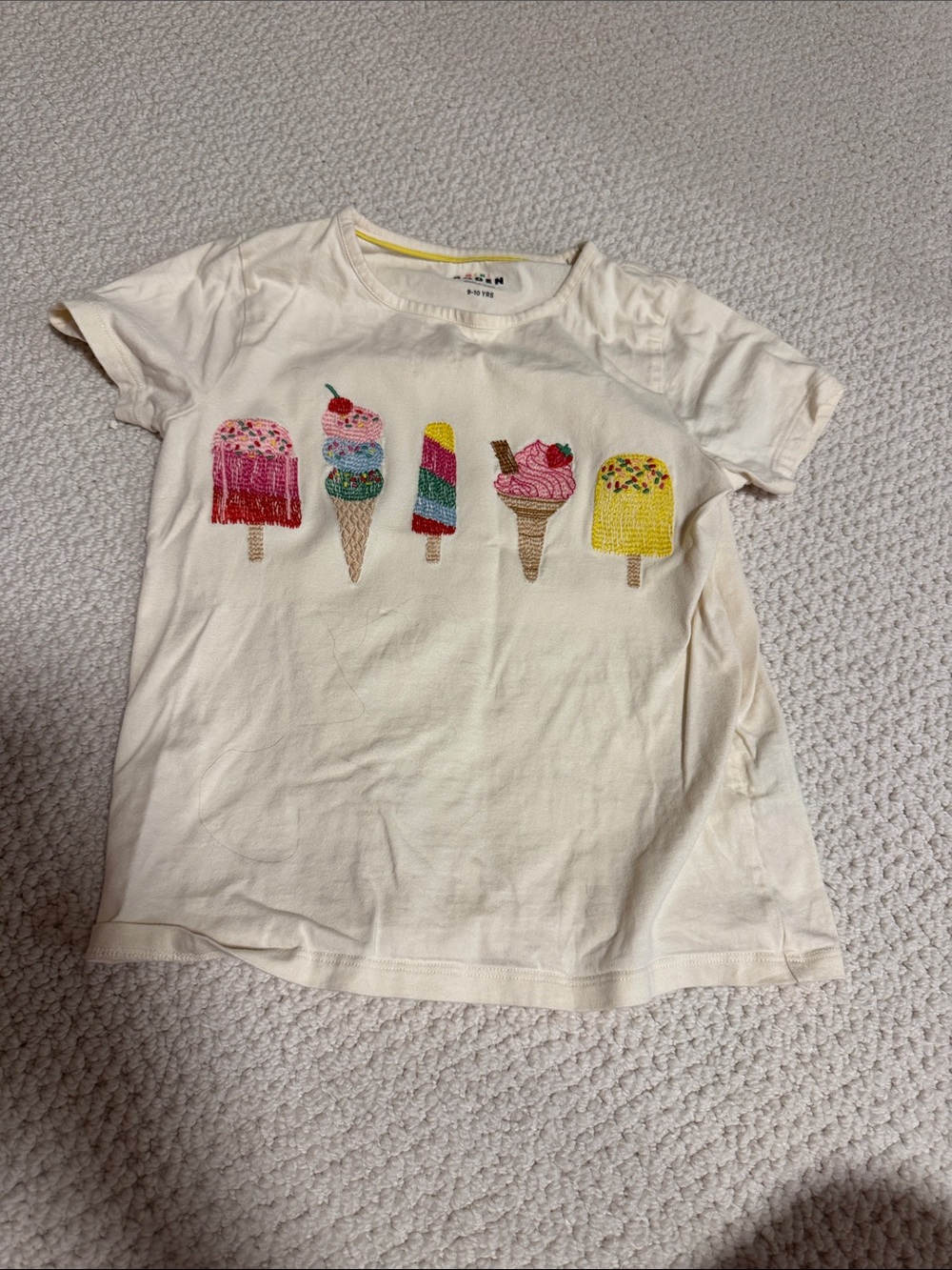 Children's Ice Cream Graphic Tee - Cream